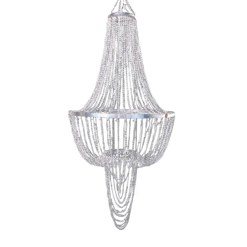 

New Arrival Wedding Props Hall Decoration Acrylic Pendant Ceiling Hotel Christmas Party Stage Ceiling Crystal Hanging Decor 3pcs