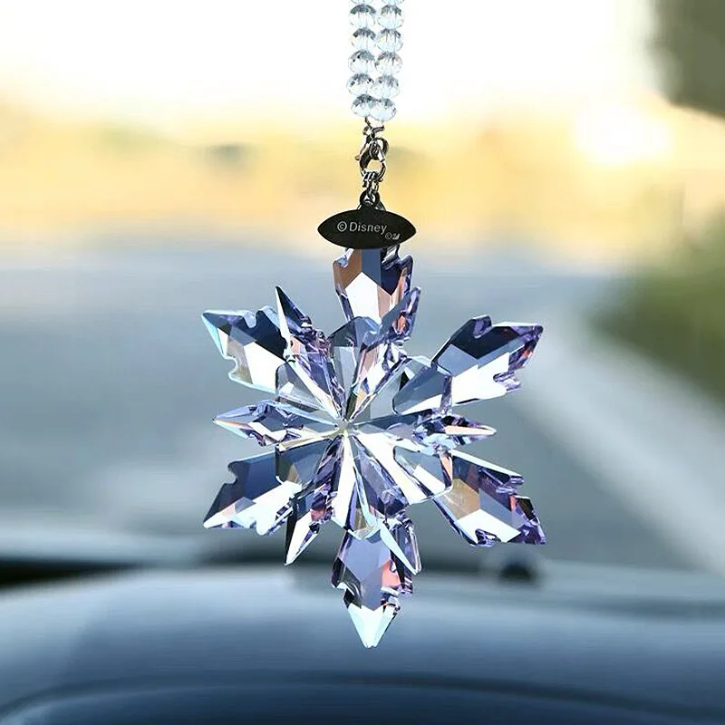 Snowflake Crystal Pendant, Rearview Mirror Pendant, Bedside Pendant, Car Interior Accessories, Creative Car Pendant
