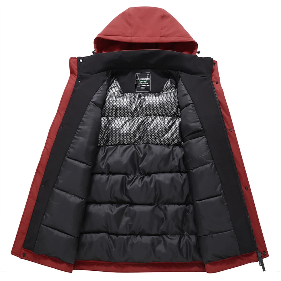 الشتاء سترات الرجال سترة واقية مقاومة للماء سترة موضة معطف البضائع غير رسمية الذكور سترات سميكة ملابس خارجية في الهواء الطلق حجم كبير 11XL #3