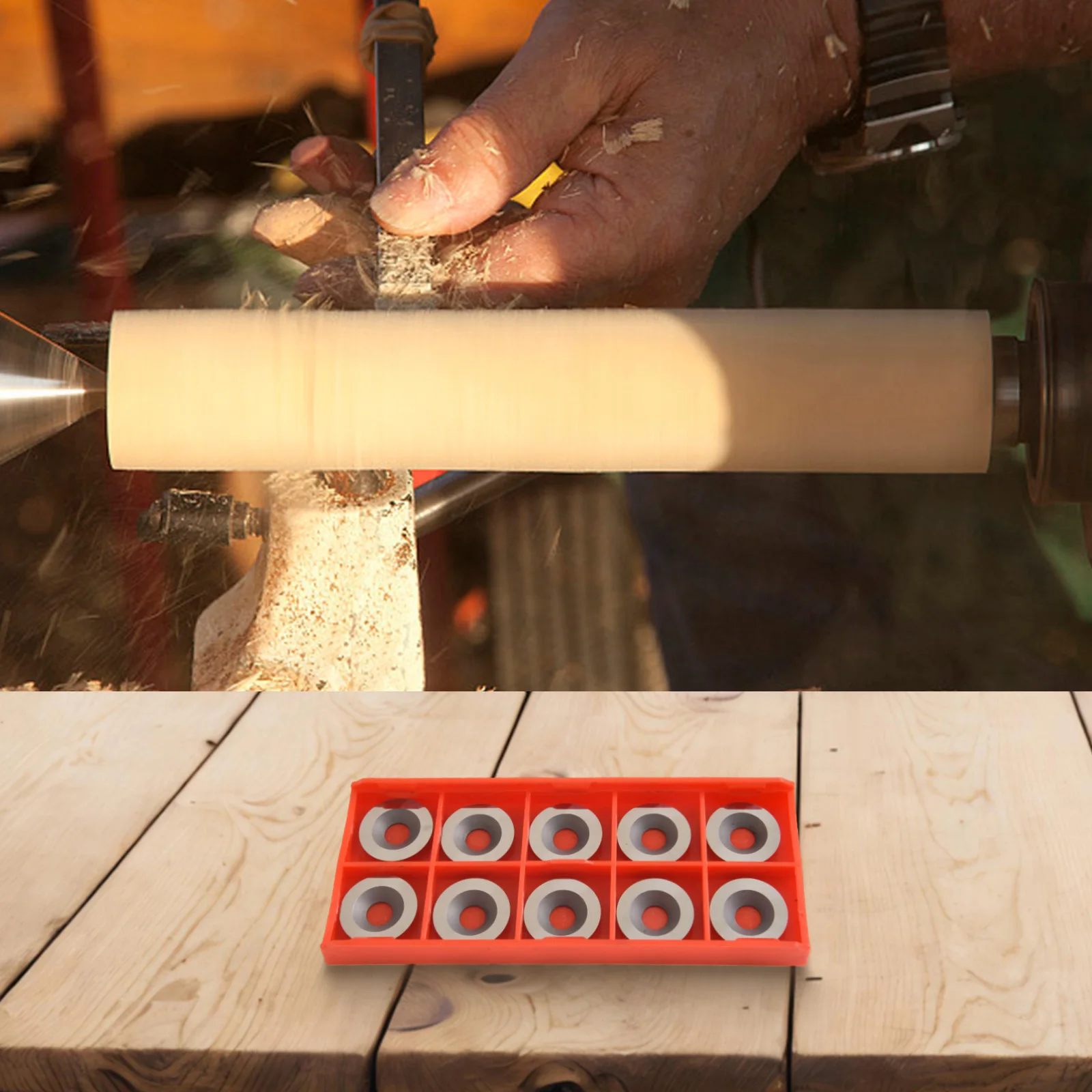 Lathe Applications Wood Turning Tools High Hardness Carbide Inserts Concave Surfaces Cutting HRA Hardness 94.5 10 Pieces Pack