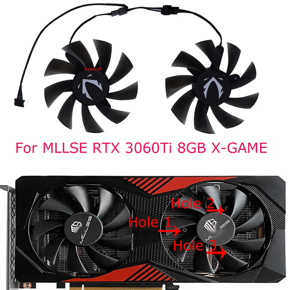 

2Pcs/Set,Video Card Fan,XY-D09015B,PLA09215B12H,For MLLSE GTX 1660Ti 6G,RTX 3060 Ti 8GB,RTX2060 8g,GPU Cooler,Video Card Cooling