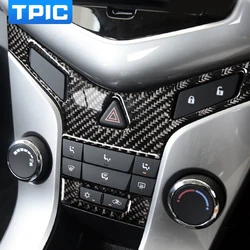 For Chevrolet Cruze 2009-2015 Carbon Fiber Central Control Button Panel Trim Car Styling Sticker Car Interior Accessories