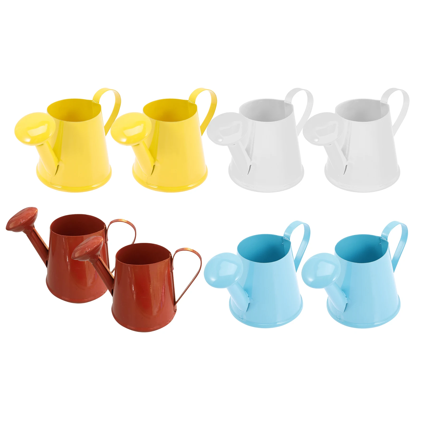 

8 Pcs Pot Mini Watering Can Pots for Plants Tiny Watering-cans Iron Sheet Toddler