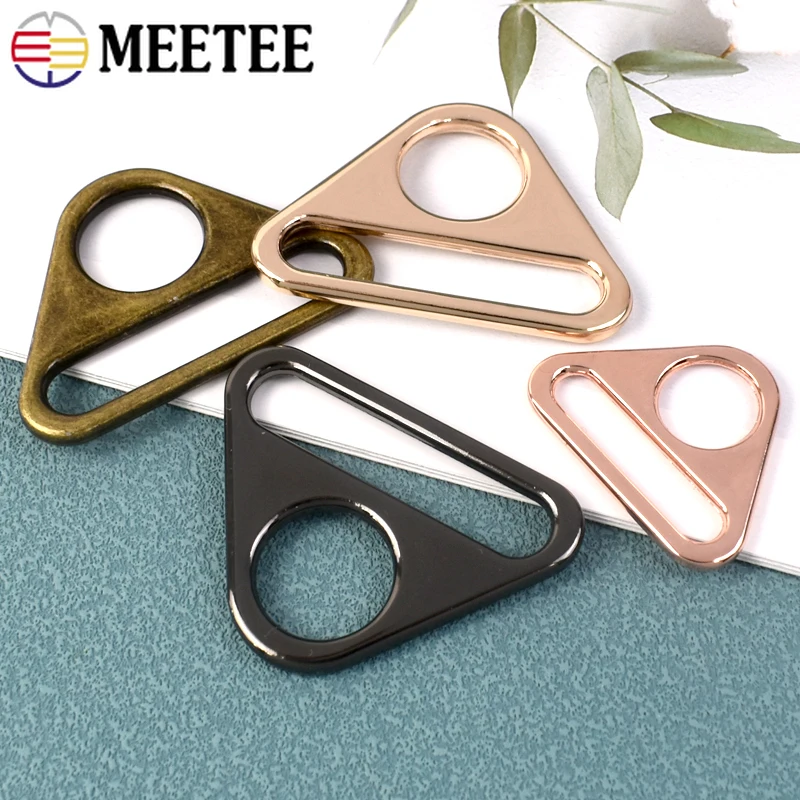 10Pcs 20-50mm Metal Triangle Ring Buckles Webbing Adjustable Belt Hook Bikini Strap Anti-slip Clasps Sewing Hardware Accessories