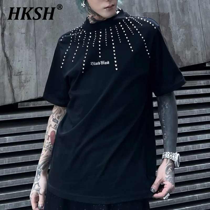 

HKSH Summer New Men Tide Original Design Streetwear Young Fashion Cotton Short Sleeve Chic T-Shirt O-Neck Loose Tops Ins HK5475