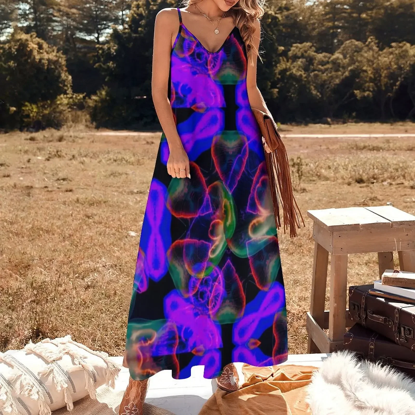 BLACKLIGHT JELLIES Sleeveless Dress elegant guest wedding dress clothes for women Dress