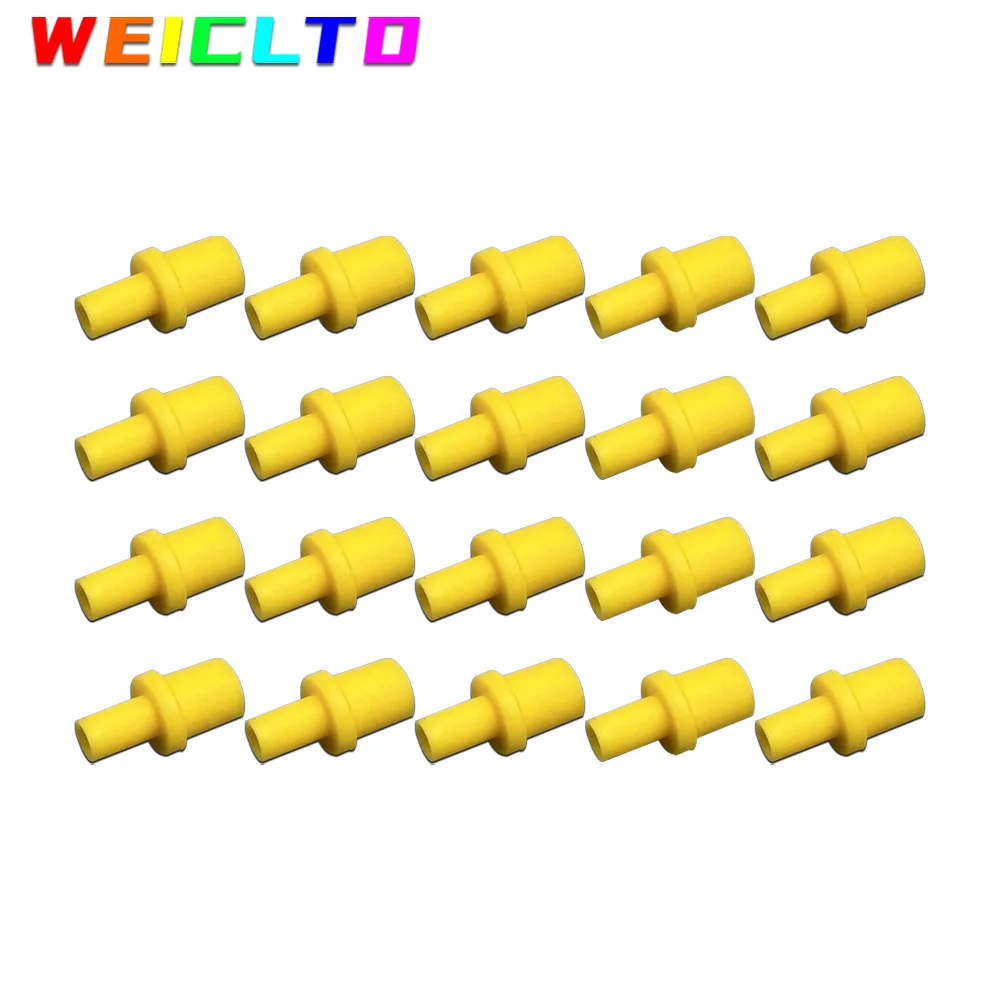 10-20-30-50PC Yellow Syringe silicone soft pumping air hollow joint part rubber connector ciss inkjet cartridge cleaning tool
