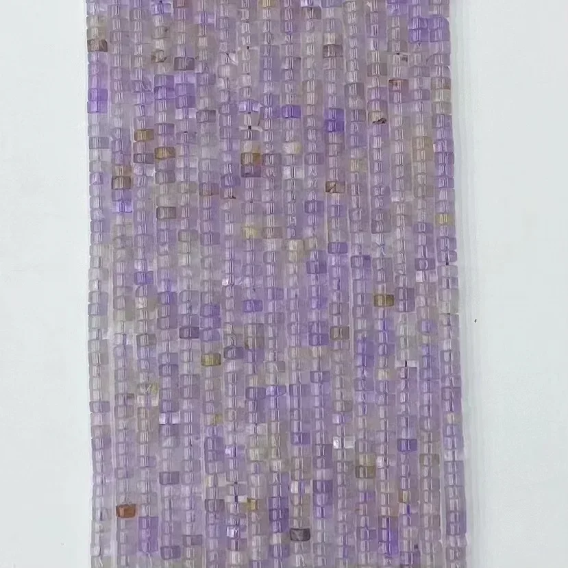 الكريستال الطبيعي 2 مللي متر x 4 مللي متر Facted Haixi ورقة 38 سنتيمتر فضفاض الخرز لصنع المجوهرات تصميم حجر الموضة عقد دي اي واي هدية بالجملة #5