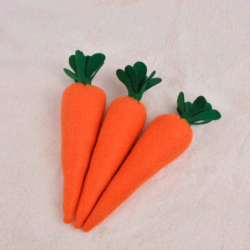 Muñeco de Zanahoria de Tela, Adorno de Zanahoria de Pascua Suave y Relleno, Accesorio Decorativo Rústico de Tela, Ideal para Fiestas de Pascua y Decoración de Escritorio