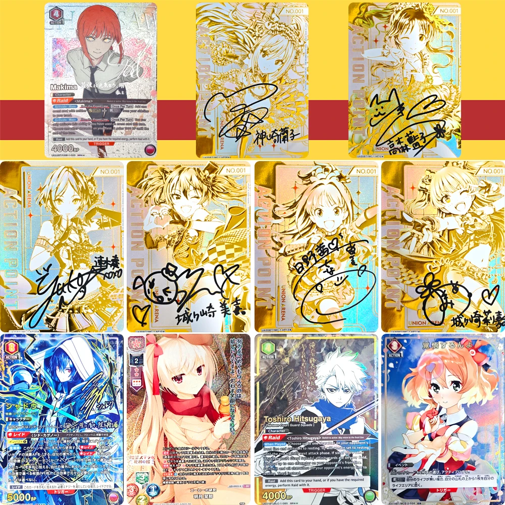 Azur Lane Black and white wings Anime characters Anchorage Marble fold DIY Collection card Christmas birthday gift Game toys