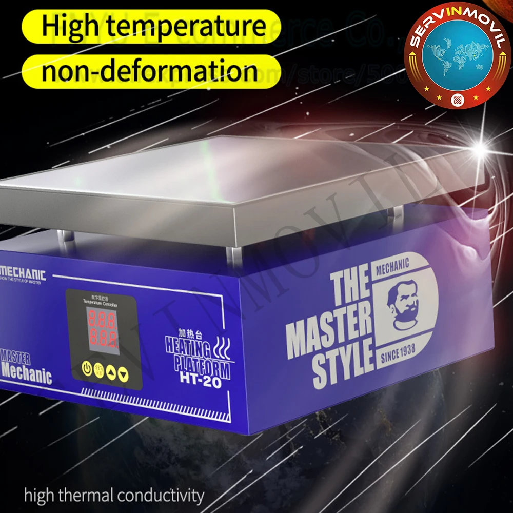 Imagem -03 - Tabela de Aquecimento Mechanic Ht20 Temperatura Constante Inteligente Display Digital Duplo para Reparo de Celular Plataforma Térmica Pcb