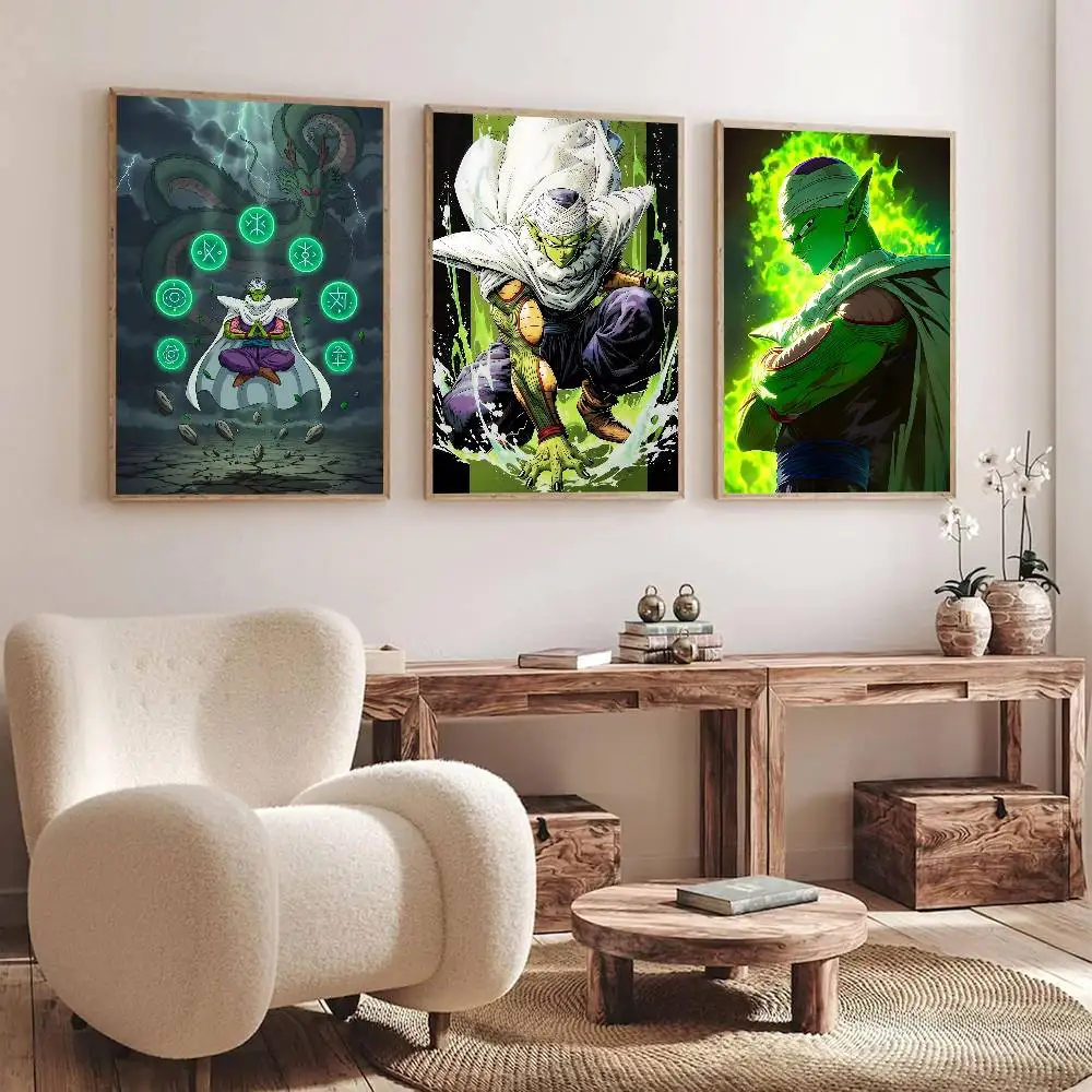 Anime D-Dragon Ball Piccolo Posters Fancy Wall Sticker for Living Room Bar Decoration Wall Decor