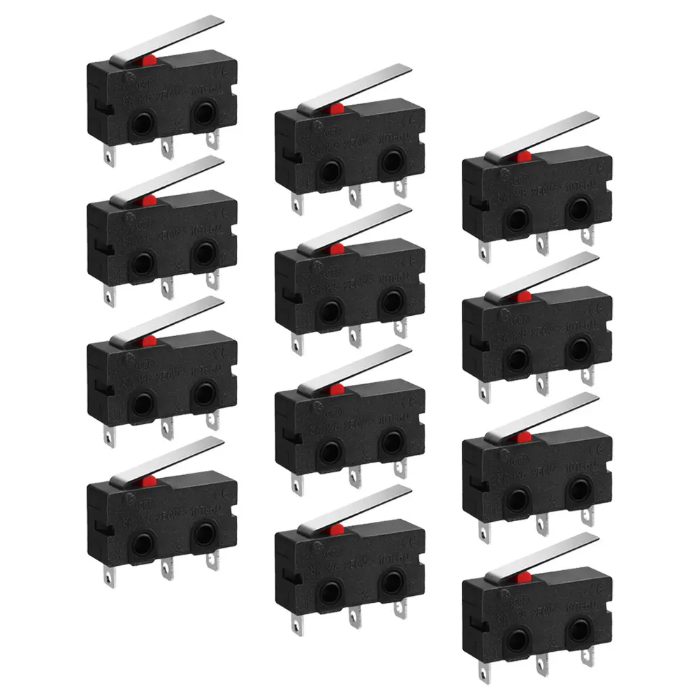 

12pcs Micro Switch Compact Limit Snap Detection Material Easy Installation Precise Control Wide Application Mechanical