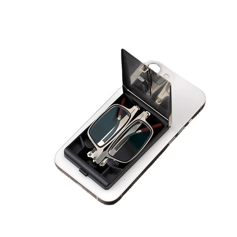 نظارات قراءة قابلة للطي ومحمولة عالية الوضوح للجنسين ومضادة للضوء الأزرق ومقاومة للتعب