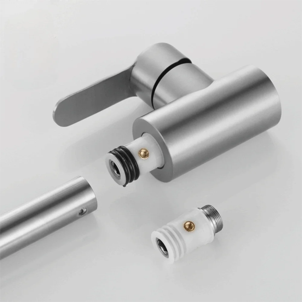 

Durable Rotatable Kitchen Faucet Universal Deck Mounted Kitchen Water Tap Stainless Steel Adjustable Mode Sink Water Tap Balcony