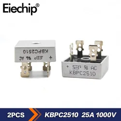 2PCS KBPC2510 KBPC3510 Diode Bridge Rectifiers 1000V 25A 35A Rectifiers Diodes Electronic Silicon