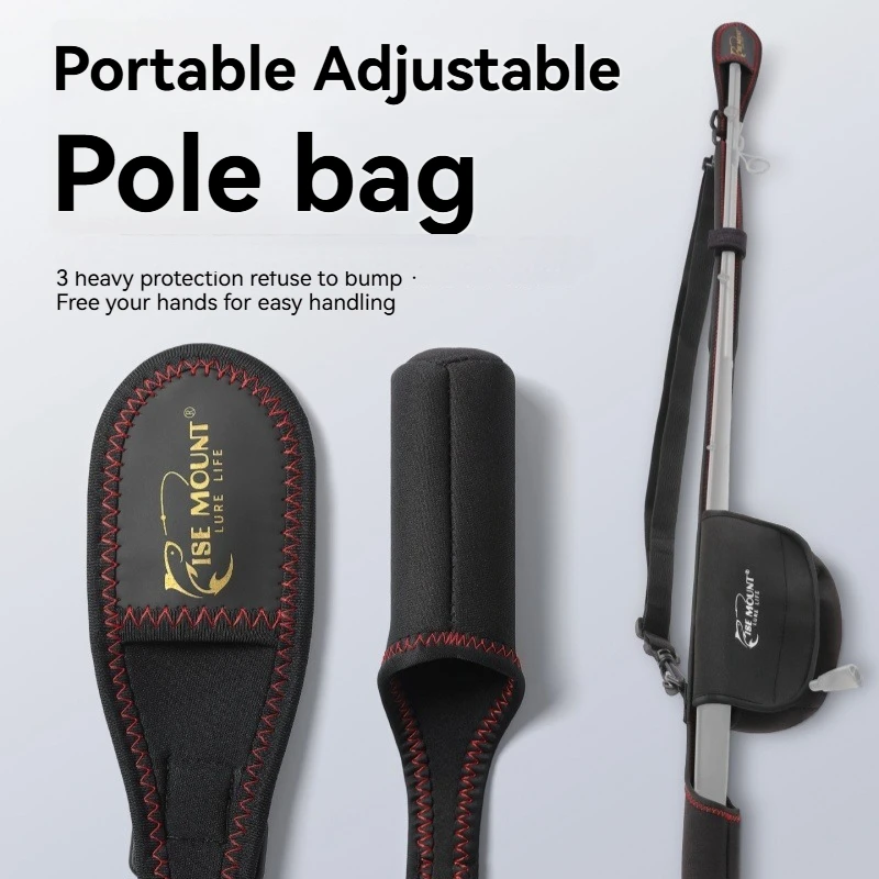 الصيد رود واقية غمد حالة يطير الصيد قضبان غطاء القطب حقيبة حامل حزام الأشرطة التفاف أدوات المحمولة الملحقات