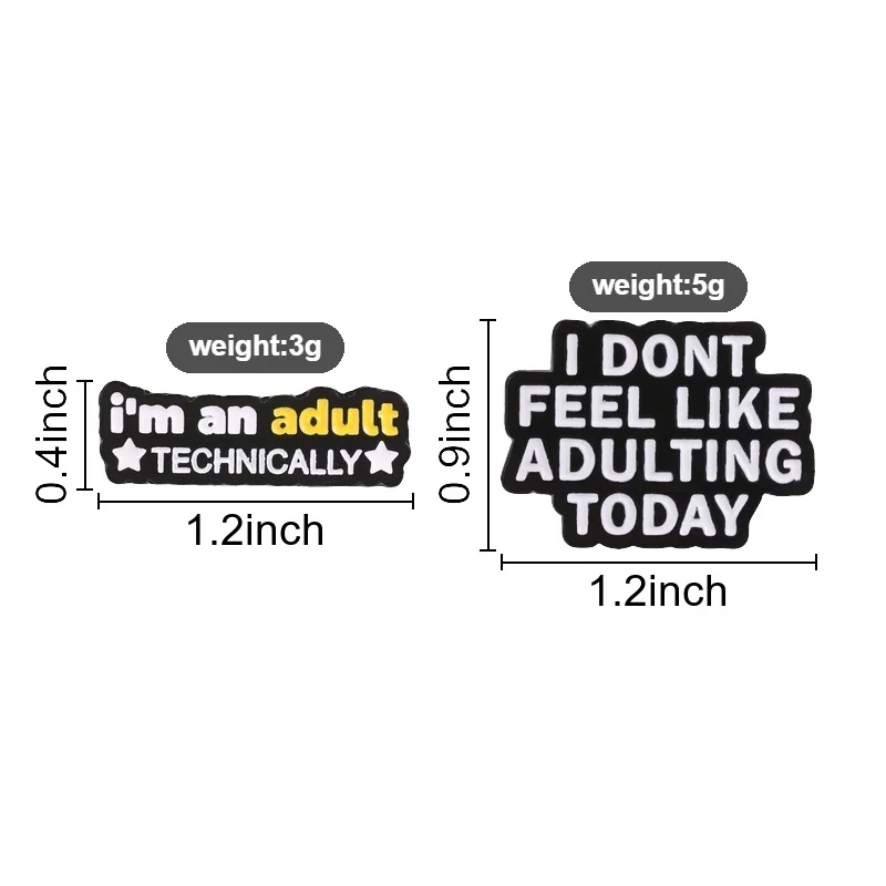 Funny Adulting Badge I Don't Feel Like Adulting Today Enamel Pins Sarcastic Quote Brooch Humor Accessories Humor