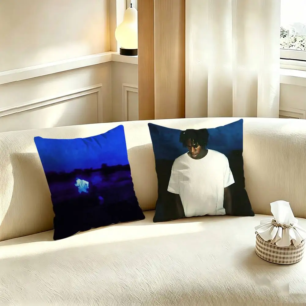 D-Daniel Caesar Polyester Printed Pillow Cover Square 30 35 40 45 50 55 cm Soft for Sofa Bed Car Home Decor