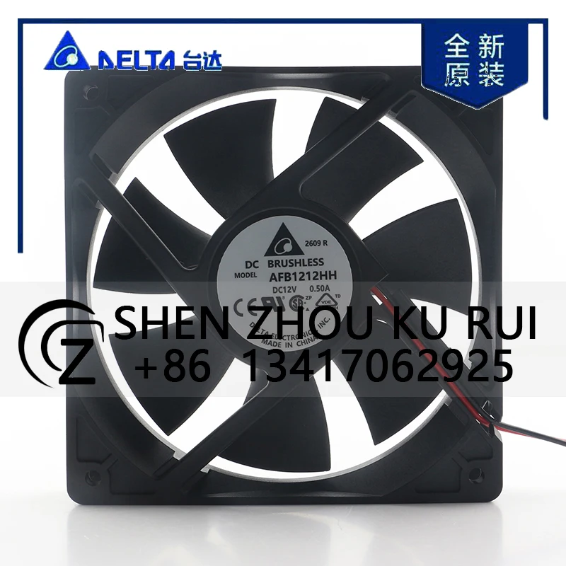 

Delta 24 В 48 В постоянного тока 12 В 0,50 А AC EC 12025 120x120x25 мм 12 см двойной шарикоподшипник шасси контроль температуры ШИМ AFB1212HH охлаждающий вентилятор