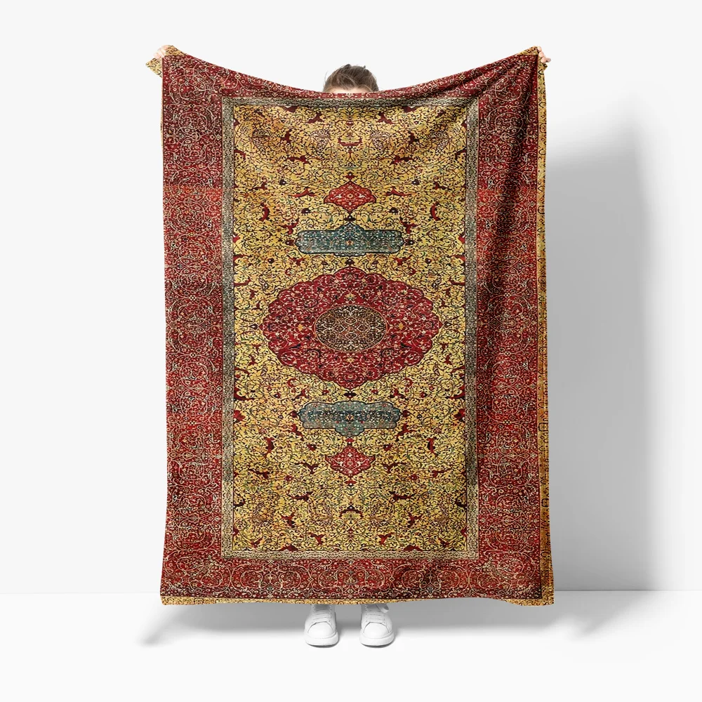 Vintage Persian Style Rug Traditional Kilim Area Rug Handmade Turkish Wool Carpet for Living Room Bedroom Decor