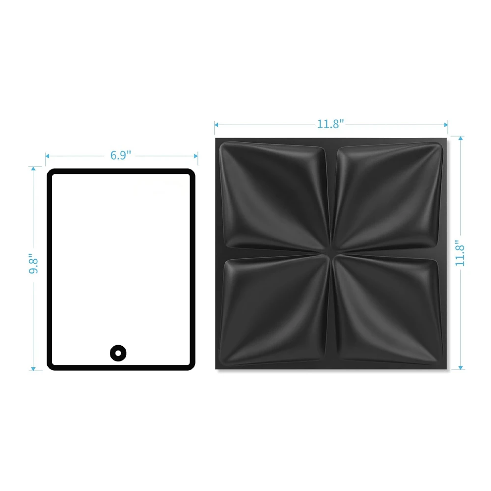 لوحات حائط ثلاثية الأبعاد، 30 عبوة بتصميم هندسي 11.8 بوصة × 11.8 بوصة، بلاط مزخرف وقابل للطلاء لغرفة المعيشة وغرفة النوم والفندق