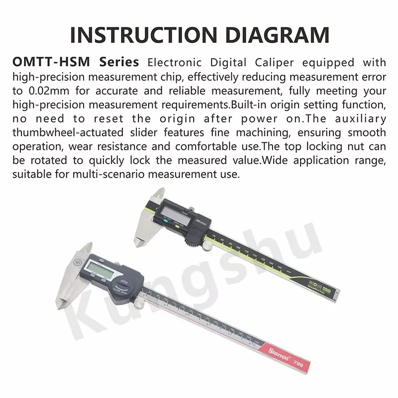 Mitutoyo‑Style IP54 Waterproof High‑Precision Digital Electronic Vernier Caliper