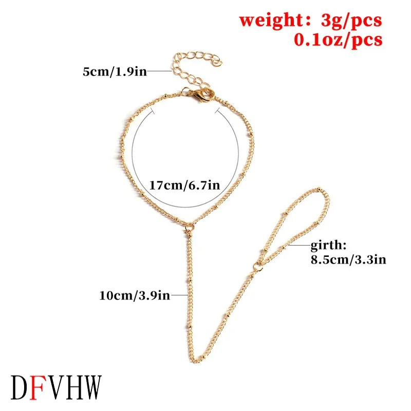 

Ele Lady's Finger Chain Bracelet able Cross-Border Premium Faion Jewelry Alloy/Silver/Gold Plated Korean Sle