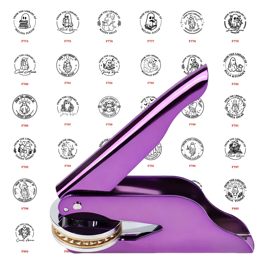 

Personalized Logo Design Embosser Stamp Custom Text Embossing Seal for DIY Halloween Invites Envelope Paper Card Decor Seal