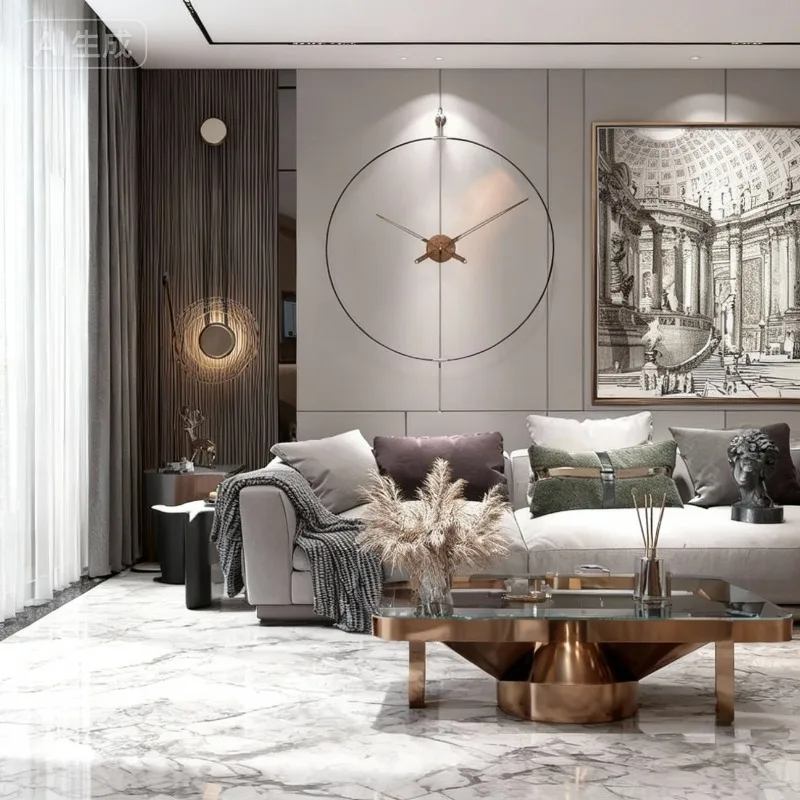 

Big Size Spain Wall Clock Modern Living Room Silent Nordic Wall Clocks Creative Luxury Clock Stylish Design Clock Home Decor