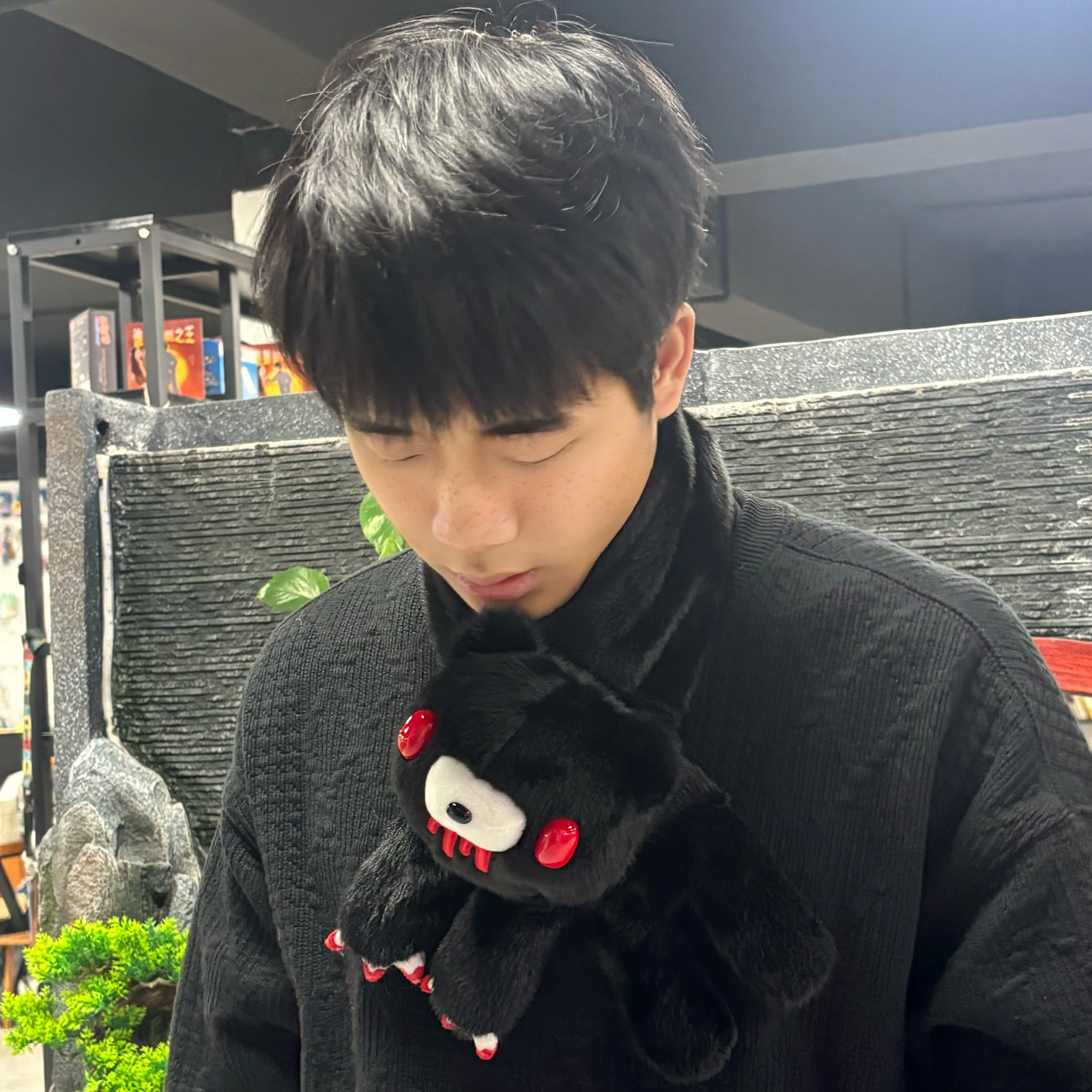 Écharpe en peluche ours sombre, Design ours sanglant mignon, cache-cou en fourrure douce, accessoire de mode pour hommes et femmes, Options multicolores