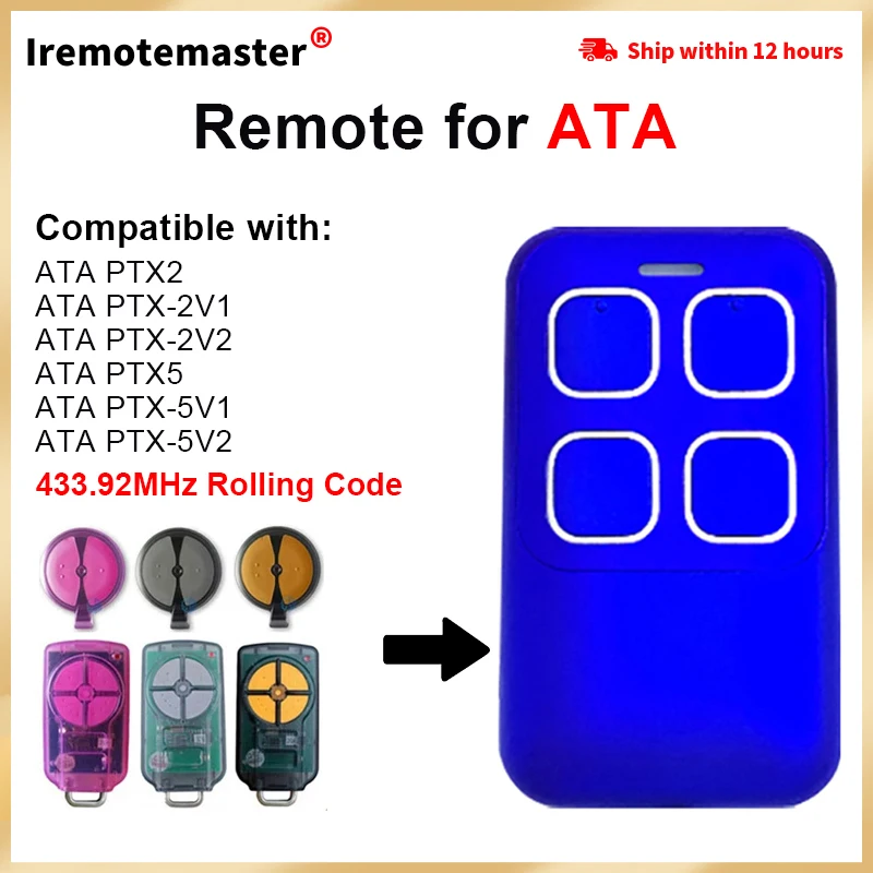 

For ATA PTX5V2 PTX5 PTX5V1 PTX2 PTX2V1 PTX2V2 Tricode GDO Garage Door Remote Conrol Hand Transmitter