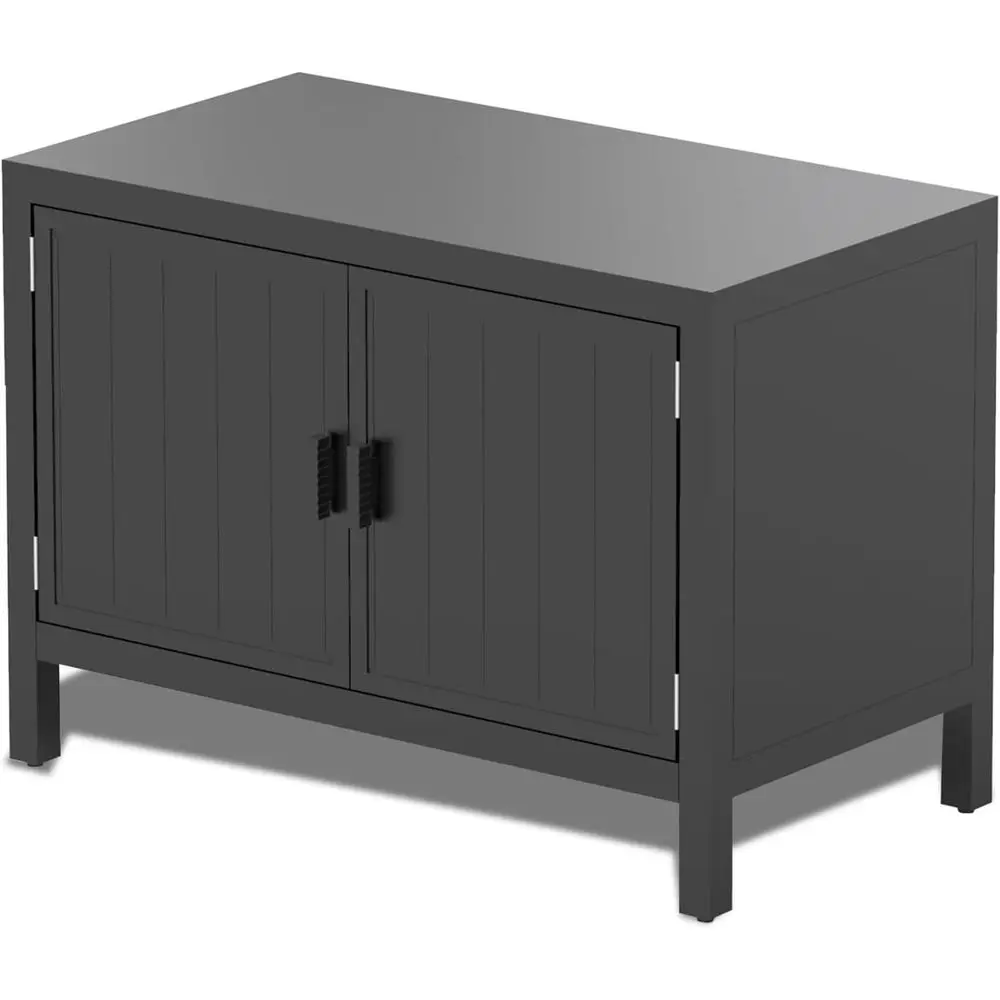 

Уличная кухонная тележка с местом для хранения, столешницей и защитным чехлом, стол для барбекю для патио, угольно-серый