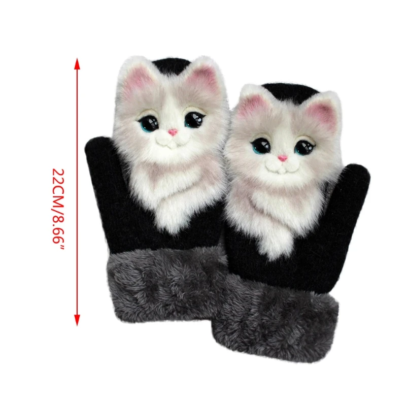 kid Gloves Animal Cute Children Gloves Cartoon Gloves Kids Plush Gloves Mitts Winter Cute Mittens Knit Gloves