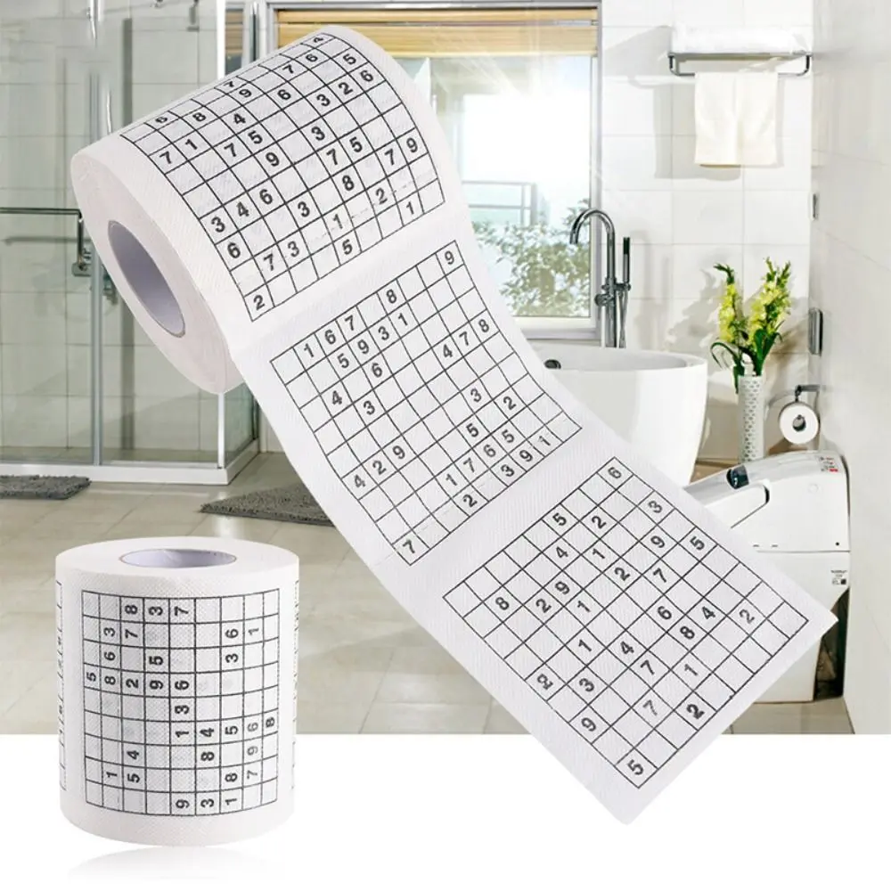 Printed Funny Birthday Rolls Creative Outta you 3 Layers Toilet Paper Novelty Sudoku Prank Roll Paper