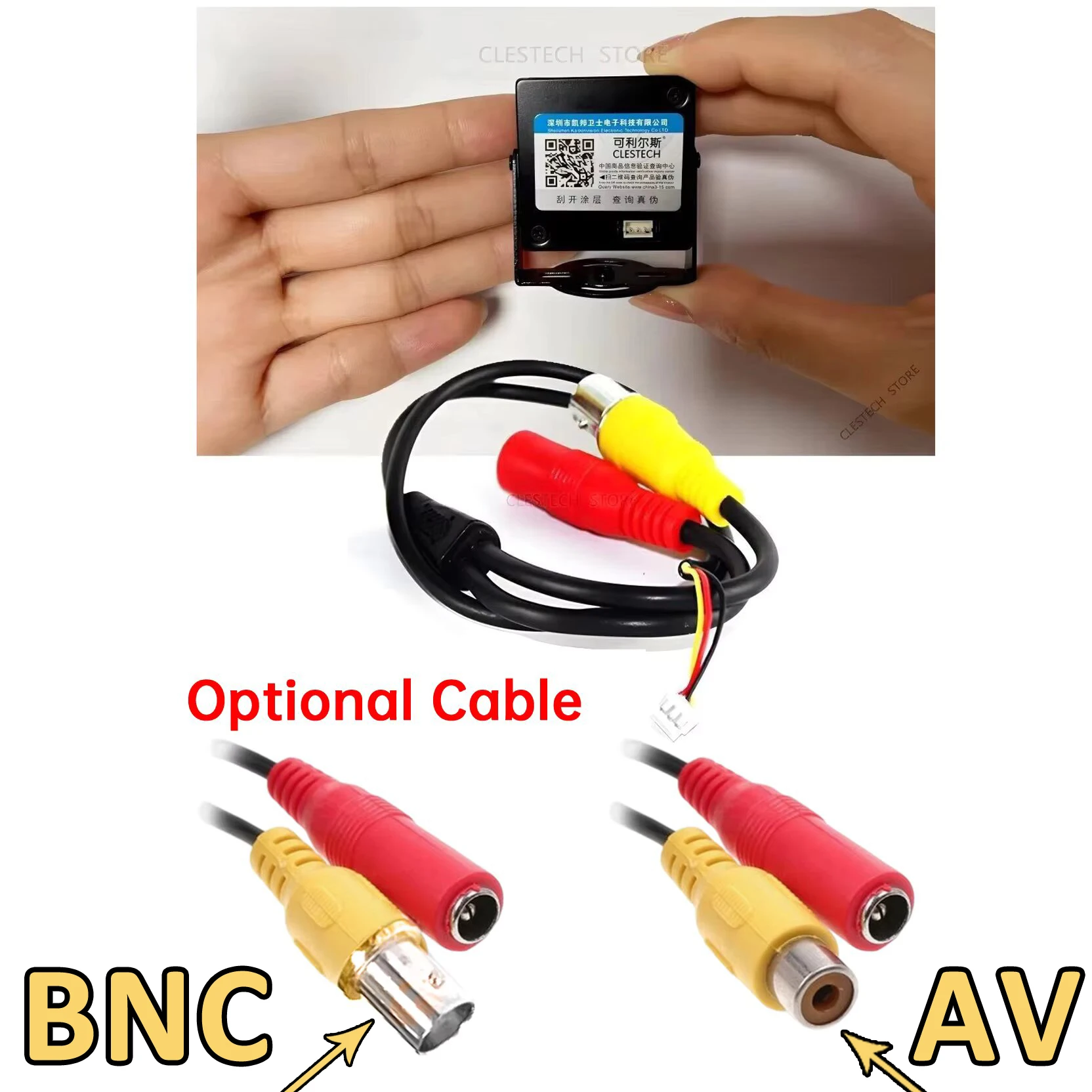 50mm Mini CCTV Camera - 6° Super Remote Detection 1200TVL HD Analog CVBS Metal Security for Car Overtaking Person Monitor DIY