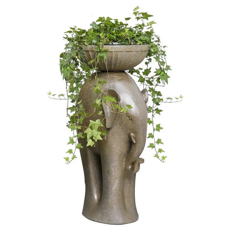 Creative elephant flower pot courtyard balcony landscape decoration ornament garden arrangement bonsai stone landscaping