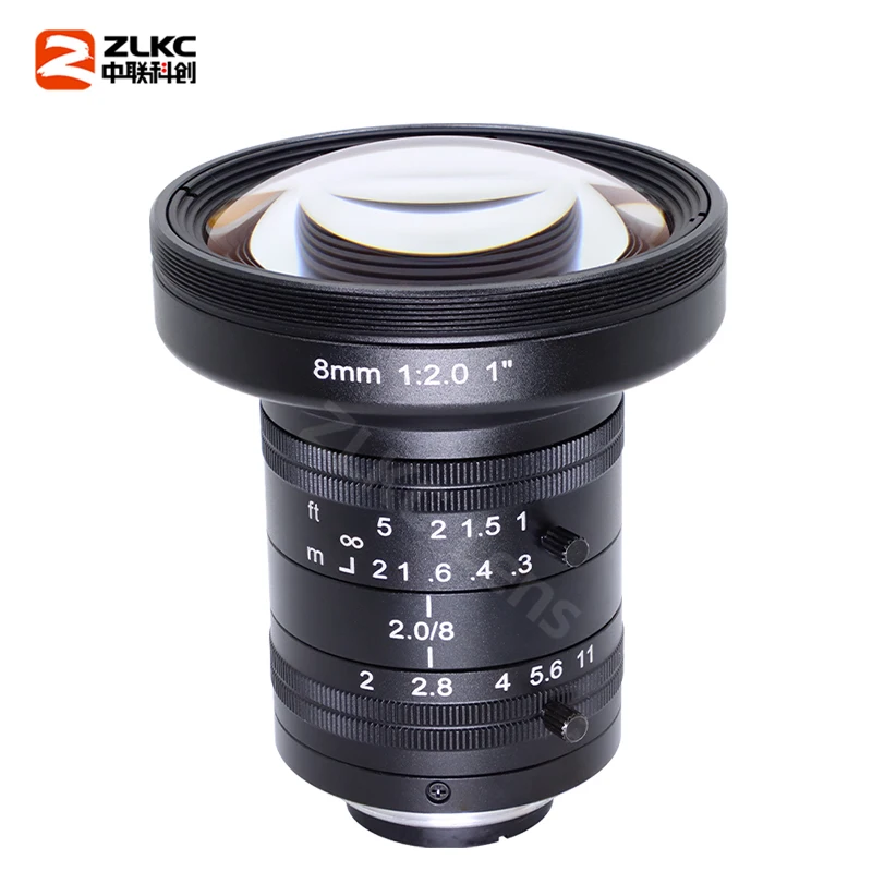 12-мегапиксельный объектив с креплением C, широкоугольный объектив 8 мм, 1-дюймовый CMOS-сенсор, камера с ручной диафрагмой F2.0, камеры машинного зрения с высоким разрешением HK0820MP12