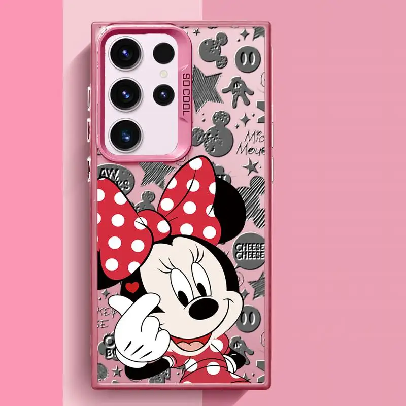 Disney Fashion Minnie Mickey phone case for Samsung Galaxy S20 S21 Note20 Ultra S23 FE S24Plus Protective Sleeve TPU Cover funda