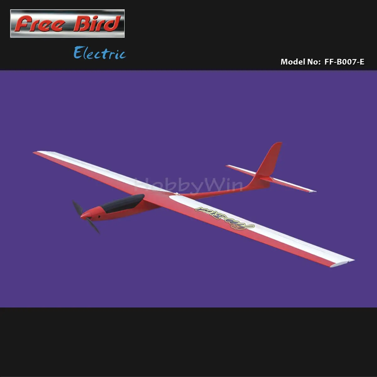 Free Bird Electric Glider 1450mm Fiberglass Fuselage & Balsa wood wings