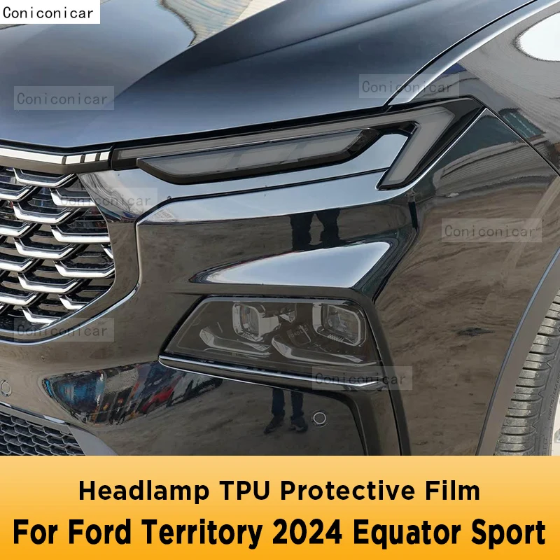 

Для Ford Territory 2024, экватор, спортивная автомобильная внешняя фара, защита от царапин, тонировочная крышка, защитная пленка из ТПУ, наклейка