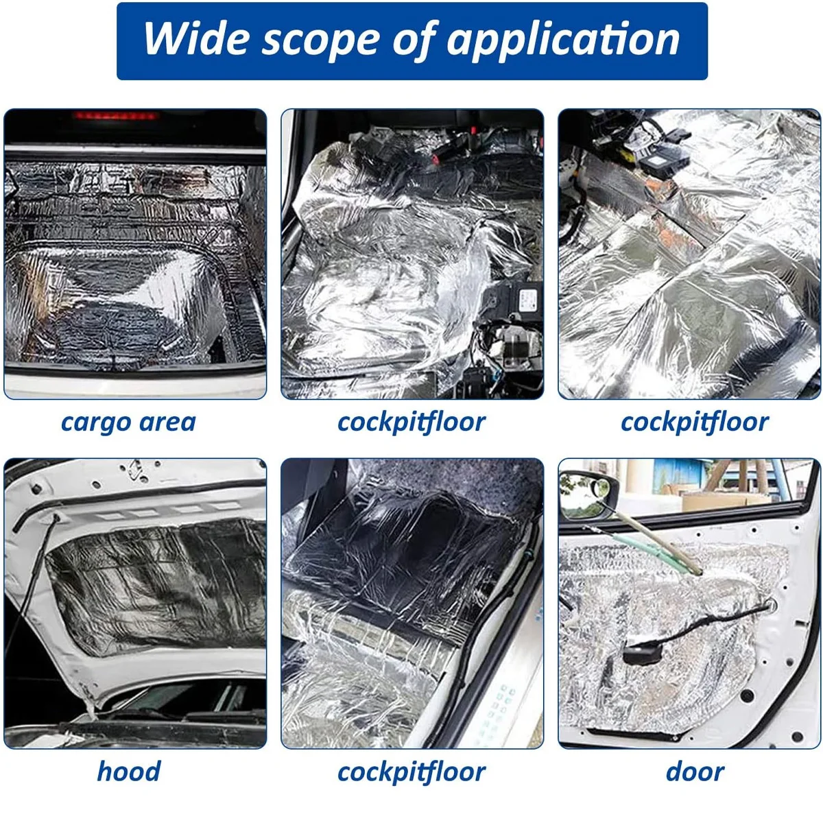 5 مللي متر سيارة عازلة للصوت مجلس العزل وسادة العزل وسادة عازلة للحريق لوحة الحائط الساخن ذاتية اللصق العزل القطن #3