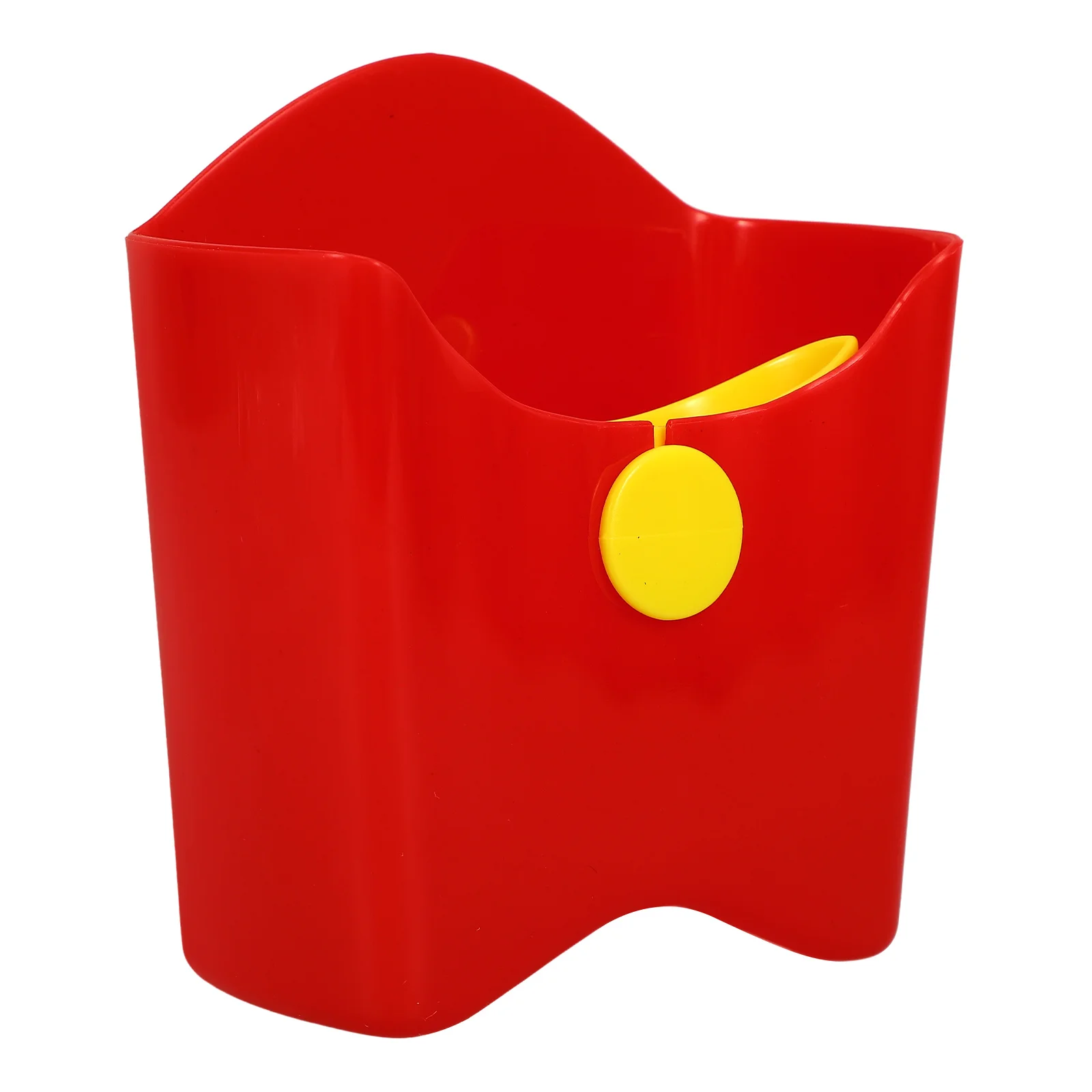 

1pc Portable Salad Cup French Fries Snack Storage Box Lightweight Reusable Plastic Food Container Red Simple Design for Travel