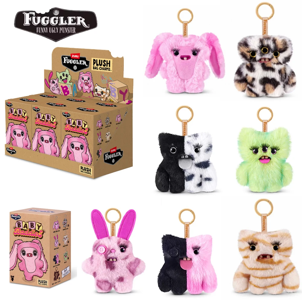 Fuggler Original FUGG Baddies Porte-clés Peluche Boîte Mystère Pendentif Poupée Alien Ennuyeux Monstre Mignon en Peluche Cadeaux