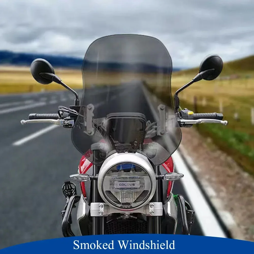

Macbor Eight Mile 500 Motorcycle Windshield Smoked Windscreen Transparent Fit for Macbor Eight Mile 500 Mile500