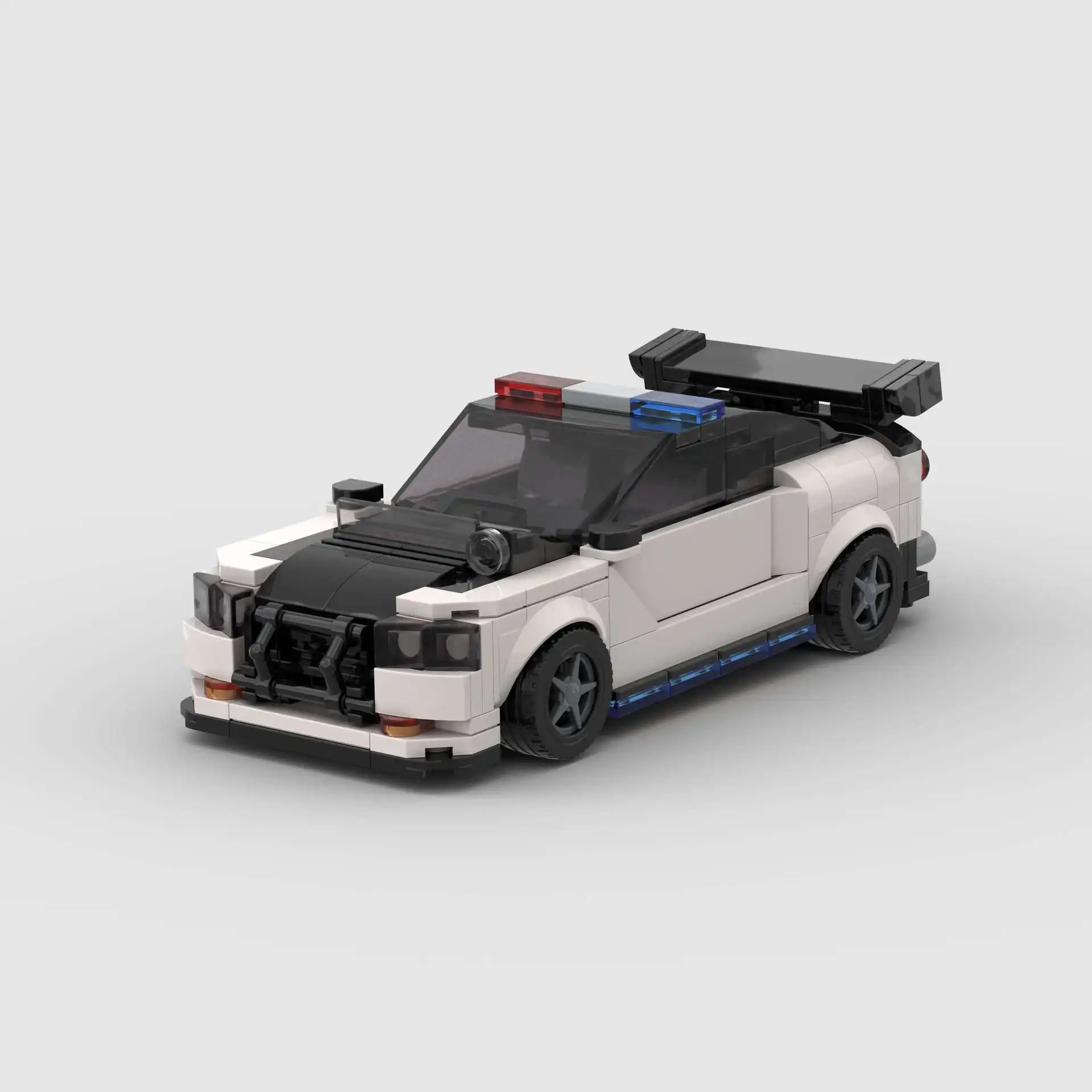 328pcs MOC R34 Police Car Speed Racing Supercar Vehicle Building Blocks Sports Car Bricks Model DIY Toys for Adults Gifts