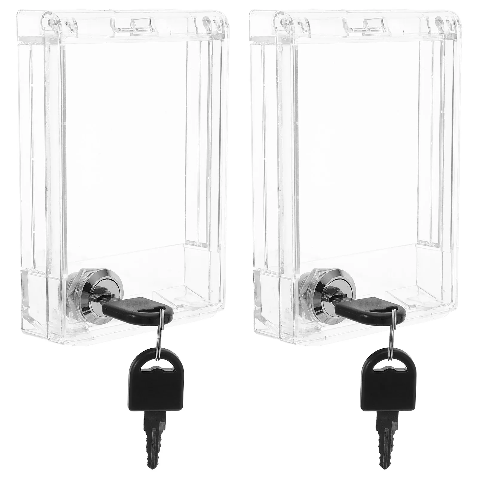 

2Pcs Lockable Air Conditioning Switch Cover Transparent Wall Panel Protector Child Safe Waterproof Switch Guard