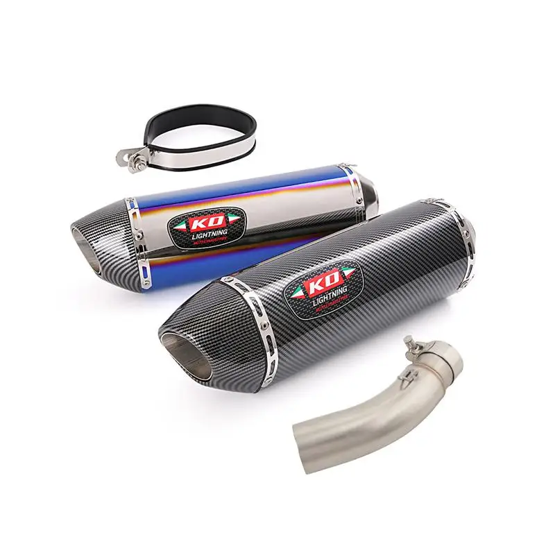 

For VOGE Q250 Q 250 2023 Motorcycle Mid Exhaust Connect Pipe Slip On 51mm Muffler Silencer With DB Killer Stainless Steel