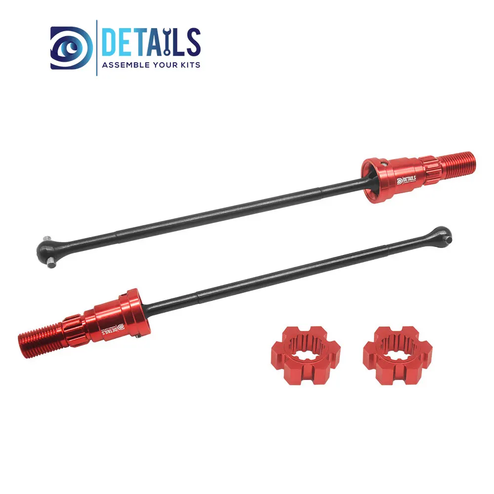 Hobby Details Metalowy Zestaw Wałów Napędowych Do Traxxas Pro Scale Sand FUNCO Samochód 2 szt./zestaw A: Czarny B: Czerwony