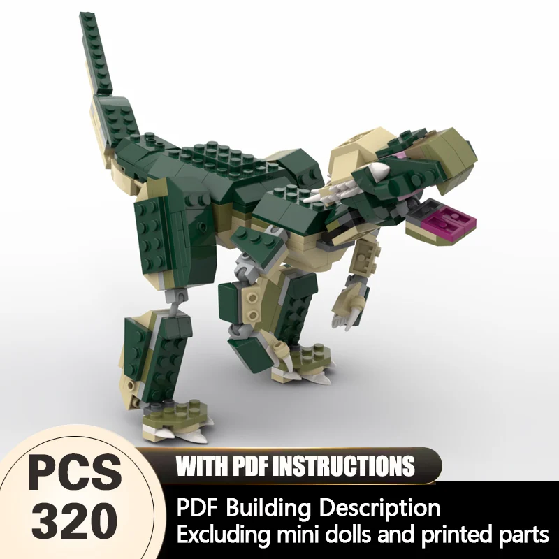 

Creators Animal Series Model MOC Building Bricks Armor Spiked Dinosaur Modular Technology Gifts Holiday Assemble Children Toys